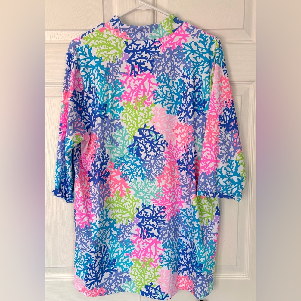 Lulu-B Women’s Top Corals Button Tunic New size XL - Picture 3 of 14